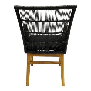 pak-343-000007-4 ΠΟΛΥΘΡΟΝΑ INCA PAKOWORLD  TEAK ΞΥΛΟ ΚΑΙ ΣΥΝΘΕΤΙΚΟ ΣΧΟΙΝΙ ΣΕ ΦΥΣΙΚΗ-ΜΑΥΡΗ ΑΠΟΧΡΩΣΗ ΜΕ ΜΑΞΙΛΑΡΙ 60X61X90ΕΚ