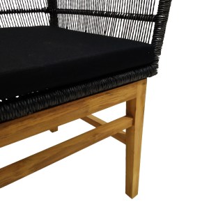 pak-343-000007-6 ΠΟΛΥΘΡΟΝΑ INCA PAKOWORLD  TEAK ΞΥΛΟ ΚΑΙ ΣΥΝΘΕΤΙΚΟ ΣΧΟΙΝΙ ΣΕ ΦΥΣΙΚΗ-ΜΑΥΡΗ ΑΠΟΧΡΩΣΗ ΜΕ ΜΑΞΙΛΑΡΙ 60X61X90ΕΚ