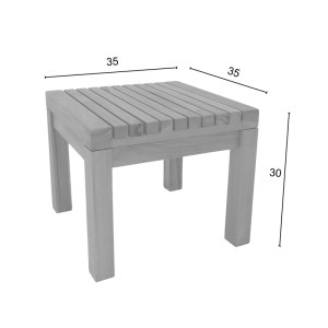 pak-343-000009-5 ΤΡΑΠΕΖΙ ΠΑΡΑΛΙΑΣ POLY PAKOWORLD TEAK ΞΥΛΟ ΣΕ ΦΥΣΙΚΗ ΑΠΟΧΡΩΣΗ 35X35X30ΕΚ