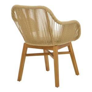 pak-343-000011-1 ΠΟΛΥΘΡΟΝΑ KALIE PAKOWORLD TEAK ΞΥΛΟ ΚΑΙ PE ΣΧΟΙΝΙ ΣΕ ΦΥΣΙΚΗ-ΜΠΕΖ ΑΠΟΧΡΩΣΗ ΜΕ ΜΑΞΙΛΑΡΙ 60X61X80ΕΚ