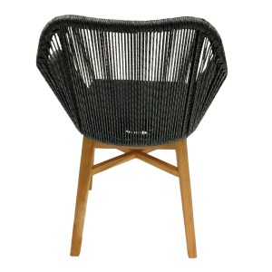 pak-343-000012-4 ΠΟΛΥΘΡΟΝΑ KALIE PAKOWORLD TEAK ΞΥΛΟ ΚΑΙ ΣΥΝΘΕΤΙΚΟ ΣΧΟΙΝΙ ΣΕ ΦΥΣΙΚΗ-ΜΑΥΡΗ ΑΠΟΧΡΩΣΗ ΜΕ ΜΑΞΙΛΑΡΙ 60X61X80ΕΚ