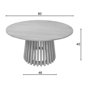 pak-343-000021-5 ΤΡΑΠΕΖΙ KENDA PAKOWORLD MINDI ΞΥΛΟ ΣΕ ΦΥΣΙΚΗ ΑΠΟΧΡΩΣΗ Φ80X45ΕΚ