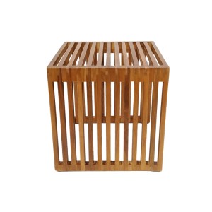 pak-343-000026-1 ΒΟΗΘΗΤΙΚΟ ΤΡΑΠΕΖΙ SAIMON PAKOWORLD  TEAK ΞΥΛΟ ΣΕ ΦΥΣΙΚΗ ΑΠΟΧΡΩΣΗ 40X40X40ΕΚ