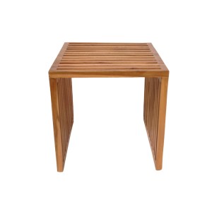 pak-343-000026-2 ΒΟΗΘΗΤΙΚΟ ΤΡΑΠΕΖΙ SAIMON PAKOWORLD  TEAK ΞΥΛΟ ΣΕ ΦΥΣΙΚΗ ΑΠΟΧΡΩΣΗ 40X40X40ΕΚ