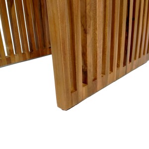 pak-343-000026-4 ΒΟΗΘΗΤΙΚΟ ΤΡΑΠΕΖΙ SAIMON PAKOWORLD  TEAK ΞΥΛΟ ΣΕ ΦΥΣΙΚΗ ΑΠΟΧΡΩΣΗ 40X40X40ΕΚ