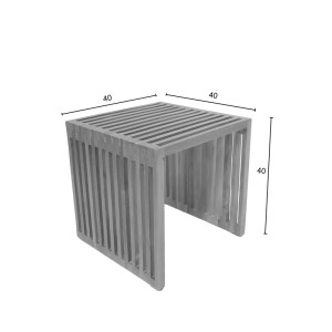 pak-343-000026-5 ΒΟΗΘΗΤΙΚΟ ΤΡΑΠΕΖΙ SAIMON PAKOWORLD  TEAK ΞΥΛΟ ΣΕ ΦΥΣΙΚΗ ΑΠΟΧΡΩΣΗ 40X40X40ΕΚ
