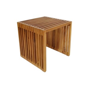 pak-343-000026 ΒΟΗΘΗΤΙΚΟ ΤΡΑΠΕΖΙ SAIMON PAKOWORLD  TEAK ΞΥΛΟ ΣΕ ΦΥΣΙΚΗ ΑΠΟΧΡΩΣΗ 40X40X40ΕΚ