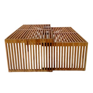 pak-343-000027-2 ΤΡΑΠΕΖΙ TINNIE PAKOWORLD ΣΕΤ 2ΤΕΜ TEAK ΞΥΛΟ ΣΕ ΦΥΣΙΚΗ ΑΠΟΧΡΩΣΗ