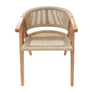 pak-343-000029-3 ΠΟΛΥΘΡΟΝΑ WOLLY PAKOWORLD TEAK ΞΥΛΟ ΚΑΙ PE ΣΧΟΙΝΙ ΣΕ ΦΥΣΙΚΗ ΑΠΟΧΡΩΣΗ 60X60X76ΕΚ