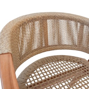 pak-343-000029-5 ΠΟΛΥΘΡΟΝΑ WOLLY PAKOWORLD TEAK ΞΥΛΟ ΚΑΙ PE ΣΧΟΙΝΙ ΣΕ ΦΥΣΙΚΗ ΑΠΟΧΡΩΣΗ 60X60X76ΕΚ