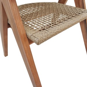 pak-343-000029-6 ΠΟΛΥΘΡΟΝΑ WOLLY PAKOWORLD TEAK ΞΥΛΟ ΚΑΙ PE ΣΧΟΙΝΙ ΣΕ ΦΥΣΙΚΗ ΑΠΟΧΡΩΣΗ 60X60X76ΕΚ