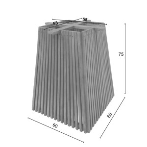 pak-343-000033-4 ΒΑΣΗ ΤΡΑΠΕΖΙΟΥ DARIUS PAKOWORLD MINDI ΞΥΛΟ ΣΕ ΦΥΣΙΚΗ ΑΠΟΧΡΩΣΗ 60X60X75ΕΚ