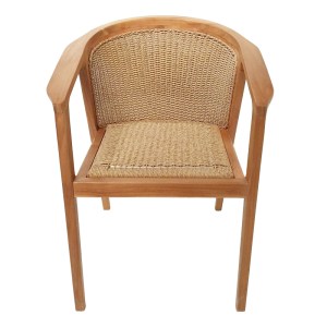 pak-343-000034-3 ΠΟΛΥΘΡΟΝΑ GRANNY PAKOWORLD TEAK WOOD ΚΑΙ ΣΥΝΘΕΤΙΚΟ ΣΧΟΙΝΙ ΣΕ ΦΥΣΙΚΗ ΑΠΟΧΡΩΣΗ 60X60X82ΕΚ