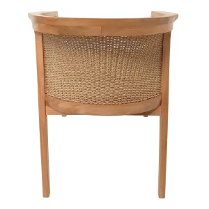pak-343-000034-4 ΠΟΛΥΘΡΟΝΑ GRANNY PAKOWORLD TEAK WOOD ΚΑΙ ΣΥΝΘΕΤΙΚΟ ΣΧΟΙΝΙ ΣΕ ΦΥΣΙΚΗ ΑΠΟΧΡΩΣΗ 60X60X82ΕΚ