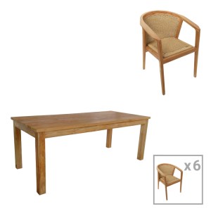 pak-343-000070 ΤΡΑΠΕΖΑΡΙΑ GRANNY-WOOLY PAKOWORLD ΣΕΤ 7ΤΕΜ ΣΕ ΦΥΣΙΚΗ-ΜΠΕΖ ΑΠΟΧΡΩΣΗ 220X90X75ΕΚ