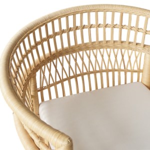 pak-343-000090-5 ΠΟΛΥΘΡΟΝΑ NECORIAN PAAKOWORLD TEAK ΞΥΛΟ ΜΕ PE RATTAN ΣΕ ΦΥΣΙΚΗ ΑΠΟΧΡΩΣΗ ΚΑΙ ΛΕΥΚΟ ΜΑΞΙΛΑΡΙ 80X70X87ΕΚ