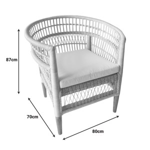pak-343-000090-7 ΠΟΛΥΘΡΟΝΑ NECORIAN PAAKOWORLD TEAK ΞΥΛΟ ΜΕ PE RATTAN ΣΕ ΦΥΣΙΚΗ ΑΠΟΧΡΩΣΗ ΚΑΙ ΛΕΥΚΟ ΜΑΞΙΛΑΡΙ 80X70X87ΕΚ