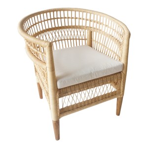 pak-343-000090 ΠΟΛΥΘΡΟΝΑ NECORIAN PAAKOWORLD TEAK ΞΥΛΟ ΜΕ PE RATTAN ΣΕ ΦΥΣΙΚΗ ΑΠΟΧΡΩΣΗ ΚΑΙ ΛΕΥΚΟ ΜΑΞΙΛΑΡΙ 80X70X87ΕΚ