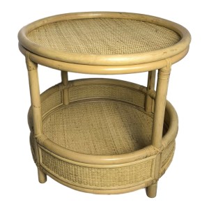 pak-343-000093-1 ΒΟΗΘΗΤΙΚΟ ΤΡΑΠΕΖΙ MOODY PAKOWORLD PE RATTAN ΣΕ ΦΥΣΙΚΗ ΑΠΟΧΡΩΣΗ Φ55X51ΕΚ