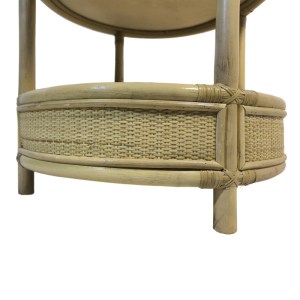 pak-343-000093-3 ΒΟΗΘΗΤΙΚΟ ΤΡΑΠΕΖΙ MOODY PAKOWORLD PE RATTAN ΣΕ ΦΥΣΙΚΗ ΑΠΟΧΡΩΣΗ Φ55X51ΕΚ
