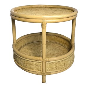pak-343-000093 ΒΟΗΘΗΤΙΚΟ ΤΡΑΠΕΖΙ MOODY PAKOWORLD PE RATTAN ΣΕ ΦΥΣΙΚΗ ΑΠΟΧΡΩΣΗ Φ55X51ΕΚ