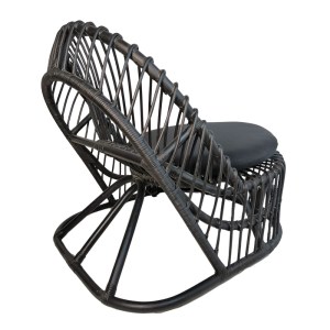 pak-343-000094-1 ΠΟΛΥΘΡΟΝΑ TROMSO PAAKOWORLD PE RATTAN ΣΕ ΜΑΥΡΗ ΑΠΟΧΡΩΣΗ ΜΕ ΜΑΥΡΟ ΜΑΞΙΛΑΡΙ 80X85X98ΕΚ