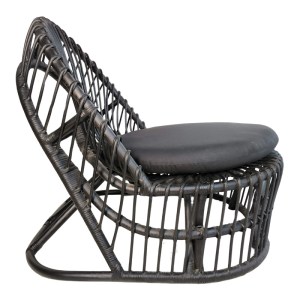 pak-343-000094-2 ΠΟΛΥΘΡΟΝΑ TROMSO PAAKOWORLD PE RATTAN ΣΕ ΜΑΥΡΗ ΑΠΟΧΡΩΣΗ ΜΕ ΜΑΥΡΟ ΜΑΞΙΛΑΡΙ 80X85X98ΕΚ