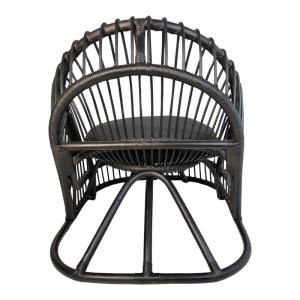 pak-343-000094-4 ΠΟΛΥΘΡΟΝΑ TROMSO PAAKOWORLD PE RATTAN ΣΕ ΜΑΥΡΗ ΑΠΟΧΡΩΣΗ ΜΕ ΜΑΥΡΟ ΜΑΞΙΛΑΡΙ 80X85X98ΕΚ