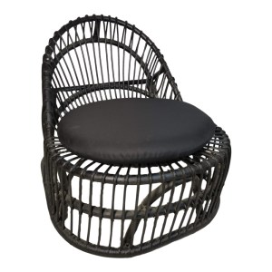 pak-343-000094 ΠΟΛΥΘΡΟΝΑ TROMSO PAAKOWORLD PE RATTAN ΣΕ ΜΑΥΡΗ ΑΠΟΧΡΩΣΗ ΜΕ ΜΑΥΡΟ ΜΑΞΙΛΑΡΙ 80X85X98ΕΚ