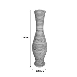 pak-343-000107-3 ΒΑΖΟ VIRNIA INART PE RATTAN ΣΕ ΦΥΣΙΚΗ ΑΠΟΧΡΩΣΗ Φ40X100ΕΚ