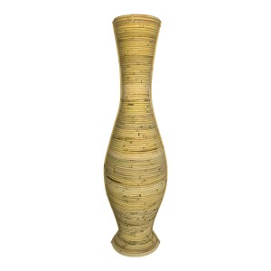 pak-343-000107 ΒΑΖΟ VIRNIA INART PE RATTAN ΣΕ ΦΥΣΙΚΗ ΑΠΟΧΡΩΣΗ Φ40X100ΕΚ