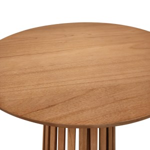 pak-343-000117-2 ΤΡΑΠΕΖΙ KENDA I PAKOWORLD MINDI ΞΥΛΟ ΣΕ ΦΥΣΙΚΗ ΑΠΟΧΡΩΣΗ Φ80X75ΕΚ