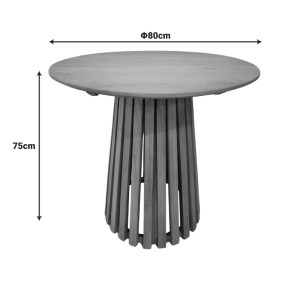 pak-343-000117-4 ΤΡΑΠΕΖΙ KENDA I PAKOWORLD MINDI ΞΥΛΟ ΣΕ ΦΥΣΙΚΗ ΑΠΟΧΡΩΣΗ Φ80X75ΕΚ