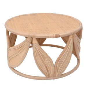 pak-344-000002-1 ΤΡΑΠΕΖΙ ΣΑΛΟΝΙΟΥ SIDERTY PAKOWORLD RATTAN PE ΣΕ ΦΥΣΙΚΗ ΑΠΟΧΡΩΣΗ Φ80X45ΕΚ
