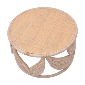 pak-344-000002-2 ΤΡΑΠΕΖΙ ΣΑΛΟΝΙΟΥ SIDERTY PAKOWORLD RATTAN PE ΣΕ ΦΥΣΙΚΗ ΑΠΟΧΡΩΣΗ Φ80X45ΕΚ