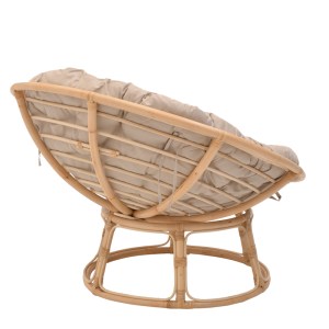pak-344-000006-1 ΠΟΛΥΘΡΟΝΑ SERVEY PAKOWORLD RATTAN PE ΣΕ ΦΥΣΙΚΗ ΑΠΟΧΡΩΣΗ-ΜΠΕΖ ΜΑΞΙΛΑΡΙ Φ115X58ΕΚ