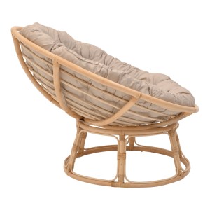pak-344-000006-2 ΠΟΛΥΘΡΟΝΑ SERVEY PAKOWORLD RATTAN PE ΣΕ ΦΥΣΙΚΗ ΑΠΟΧΡΩΣΗ-ΜΠΕΖ ΜΑΞΙΛΑΡΙ Φ115X58ΕΚ