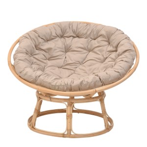 pak-344-000006-3 ΠΟΛΥΘΡΟΝΑ SERVEY PAKOWORLD RATTAN PE ΣΕ ΦΥΣΙΚΗ ΑΠΟΧΡΩΣΗ-ΜΠΕΖ ΜΑΞΙΛΑΡΙ Φ115X58ΕΚ