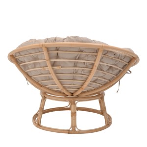 pak-344-000006-4 ΠΟΛΥΘΡΟΝΑ SERVEY PAKOWORLD RATTAN PE ΣΕ ΦΥΣΙΚΗ ΑΠΟΧΡΩΣΗ-ΜΠΕΖ ΜΑΞΙΛΑΡΙ Φ115X58ΕΚ