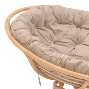 pak-344-000006-5 ΠΟΛΥΘΡΟΝΑ SERVEY PAKOWORLD RATTAN PE ΣΕ ΦΥΣΙΚΗ ΑΠΟΧΡΩΣΗ-ΜΠΕΖ ΜΑΞΙΛΑΡΙ Φ115X58ΕΚ