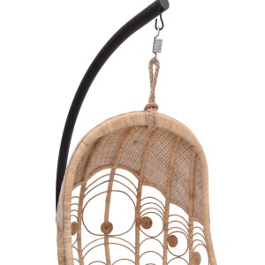 pak-344-000007-3 ΚΟΥΝΙΑ LABREONE PAKOWORLD RATTAN PE ΦΥΣΙΚΗ ΑΠΟΧΡΩΣΗ -ΜΑΥΡΟ ΜΕΤΑΛΛΟ-ΜΠΕΖ ΜΑΞΙΛΑΡΙ 82X82X200ΕΚ