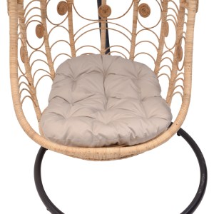 pak-344-000007-4 ΚΟΥΝΙΑ LABREONE PAKOWORLD RATTAN PE ΦΥΣΙΚΗ ΑΠΟΧΡΩΣΗ -ΜΑΥΡΟ ΜΕΤΑΛΛΟ-ΜΠΕΖ ΜΑΞΙΛΑΡΙ 82X82X200ΕΚ