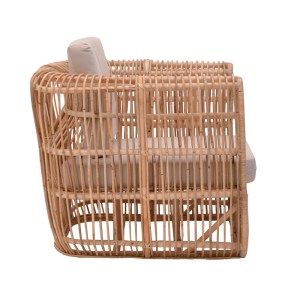 pak-344-000008-2 ΠΟΛΥΘΡΟΝΑ FAJOLE PAKOWORLD RATTAN PE ΣΕ ΦΥΣΙΚΗ ΑΠΟΧΡΩΣΗ ΜΕ ΜΠΕΖ ΜΑΞΙΛΑΡΙ 86X86X66ΕΚ