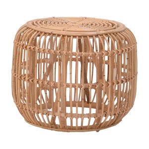 pak-344-000010 ΣΚΑΜΠΟ RAJESTY PAKOWORLD RATTAN PE ΣΕ ΦΥΣΙΚΗ ΑΠΟΧΡΩΣΗ Φ60X46ΕΚ
