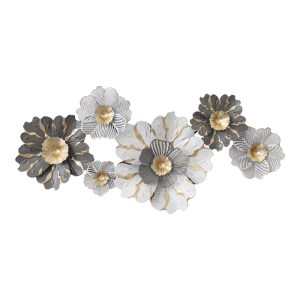 pak-345-000005 ΔΙΑΚΟΣΜΗΤΙΚΟ ΤΟΙΧΟΥ DAISY INART ΜΕΤΑΛΛΟ ΣΕ ΧΡΥΣΗ-ΛΕΥΚΗ ΑΠΟΧΡΩΣΗ 131X64X9.5ΕΚ