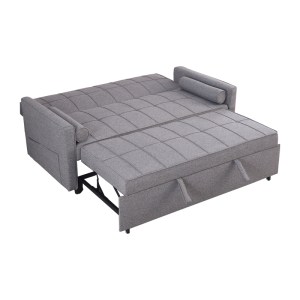 pak-347-000002-2 ΚΑΝΑΠΕΣ-ΚΡΕΒΑΤΙ JURSY PAKOWORLD ΓΚΡΙ ΥΦΑΣΜΑ 170X91X90ΕΚ