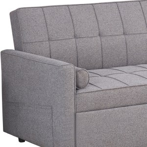 pak-347-000002-3 ΚΑΝΑΠΕΣ-ΚΡΕΒΑΤΙ JURSY PAKOWORLD ΓΚΡΙ ΥΦΑΣΜΑ 170X91X90ΕΚ