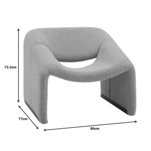 pak-350-000014-7 ΠΟΛΥΘΡΟΝΑ CLOUS PAKOWORLD ΜΠΟΥΚΛΕ ΥΦΑΣΜΑ ΣΕ ΑΝΘΡΑΚΙ ΑΠΟΧΡΩΣΗ 86X77X73.5ΕΚ