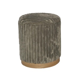 pak-353-000005-1 ΣΚΑΜΠΟ POOFY INART ΣΕΤ 2 ΤΕΜ ΜΠΟΥΚΛΕ ΥΦΑΣΜΑ ΣΕ ΓΚΡΙ ΚΑΙ ΛΕΥΚΗ ΑΠΟΧΡΩΣΗ