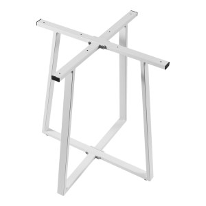 pak-355-000026 ΒΑΣΗ ΤΡΑΠΕΖΙΟΥ MULBE PAKOWORLD ΜΕΤΑΛΛΙΚΗ ΣΕ ΛΕΥΚΗ ΑΠΟΧΡΩΣΗ 70X70X73ΕΚ